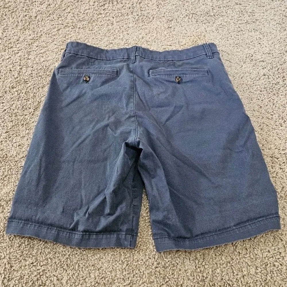 GAP Mens Navy Blue Essential Khaki Chino Shorts Size 34 Stretch Cotton Twill